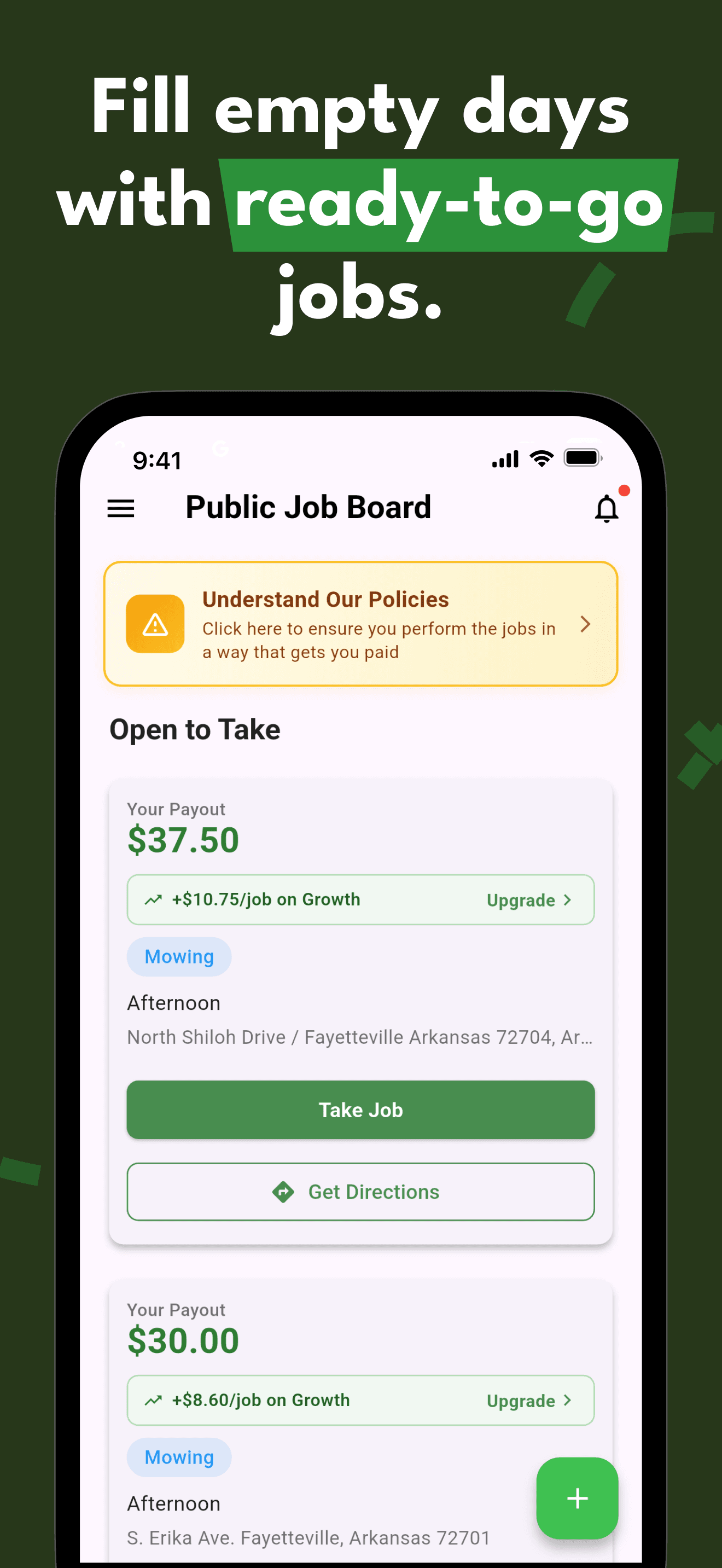 Claim jobs near you